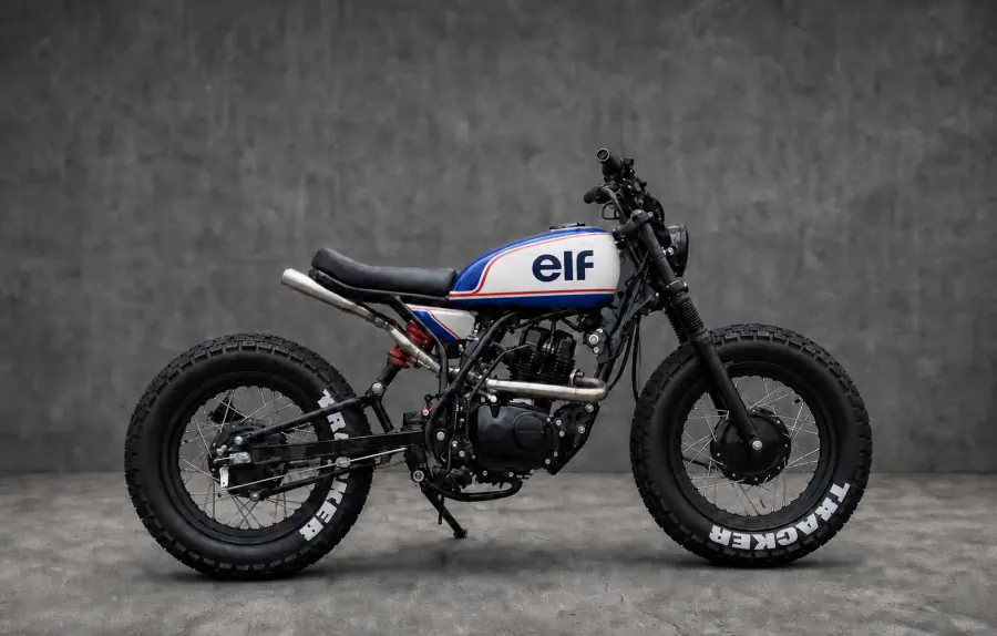 Moto tracker Zero Customs com pintura Elf