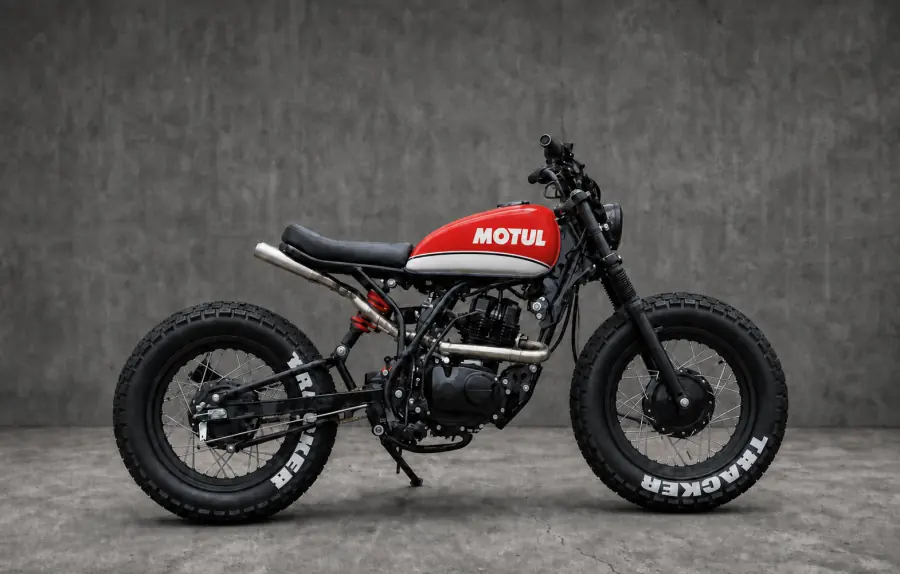 Moto tracker Zero Customs com pintura Motul