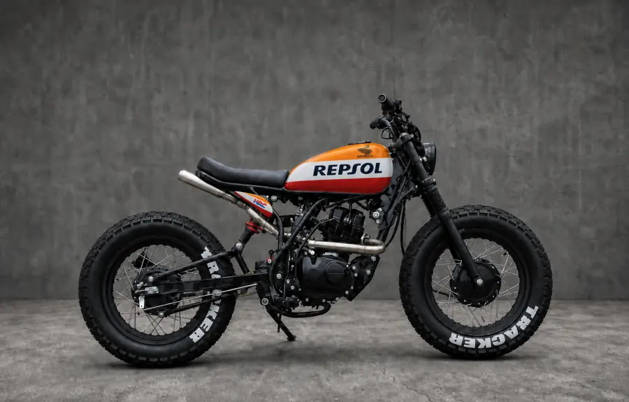Moto tracker Zero Customs com pintura Repsol