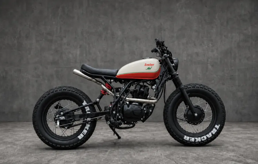 Moto tracker Zero Customs com pintura Sinclair